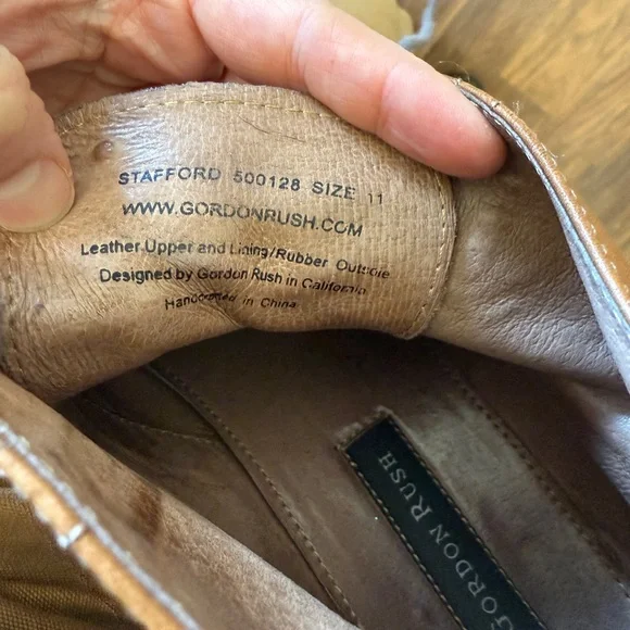 Gordon Rush short wing brown leather boot. Men’s size 11. Rubber sole. - Picture 6 of 7